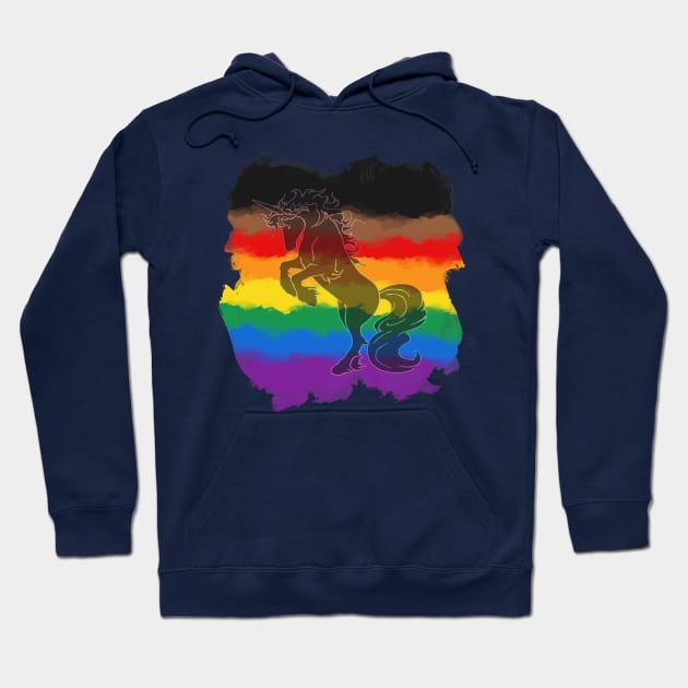 More Color More Pride Unicorn Hoodie by Bardic Cat